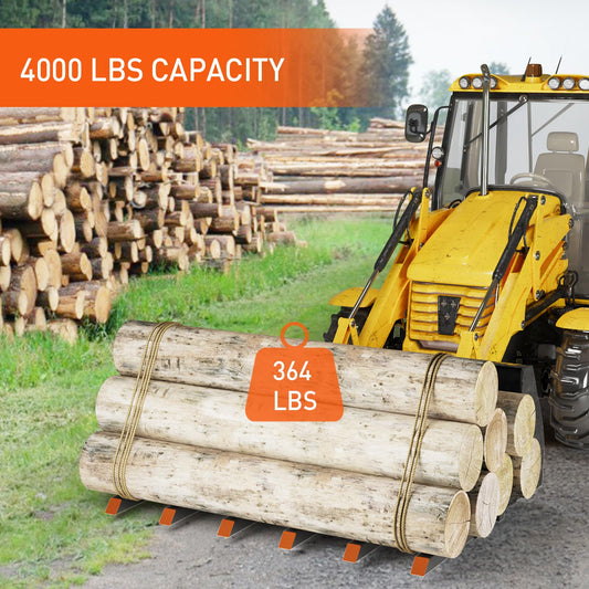 Garvee 58" Clamp on Tractor Debris Forks, Heavy Duty Clamp on Pallet Forks with 4000 LBS Loading Capacity, for Skid Steer Loader, Tractor Attachments